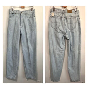 LL Bean Womens Jeans 14 Relaxed Faded Denim Deadstock? Tapered High Rise NWOT